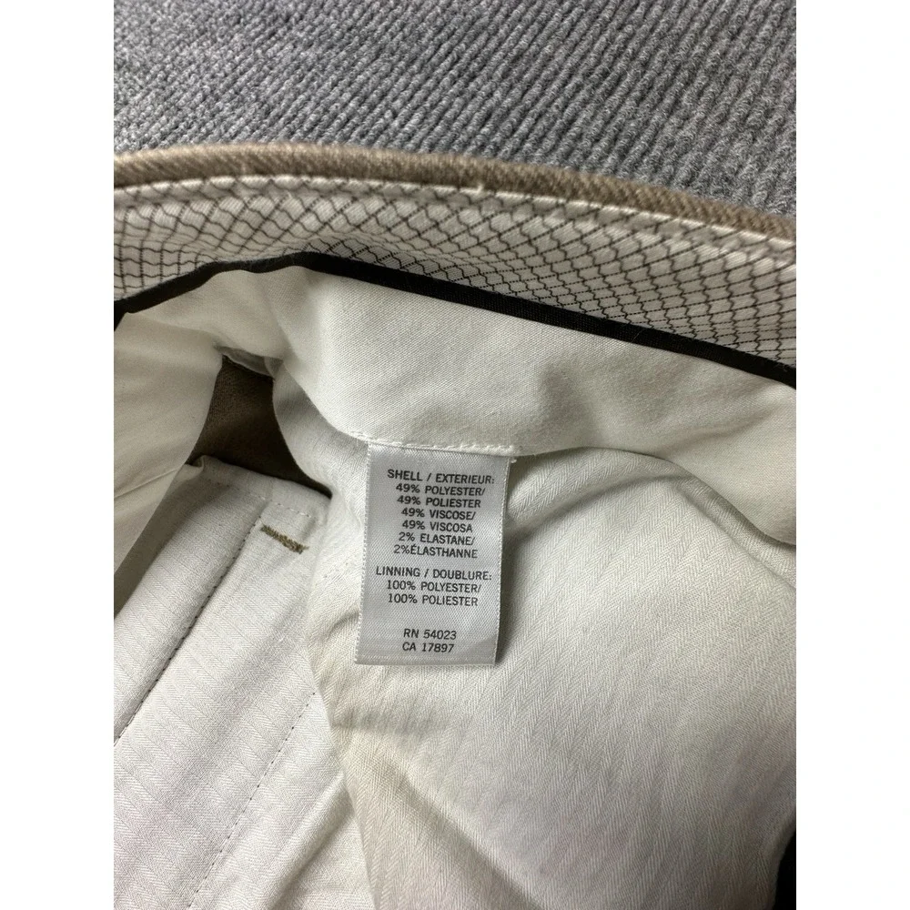 Banana Republic Pants‎ Mens 35x30 Beige Dress Slacks Stretch Flat Front Office